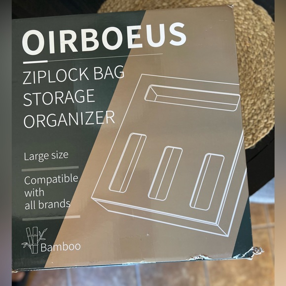 Bamboo ziplock storage organizer - Picture 3 of 10